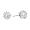 6.25mm Cubic Zirconia Heart Stud Earrings in 14K White Gold