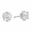 5mm Cubic Zirconia Solitaire Stud Earrings in 14K White Gold