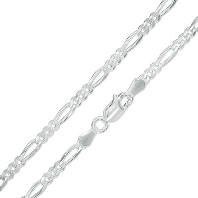 Child's 080 Gauge Figaro Chain Necklace in Sterling Silver - 16"
