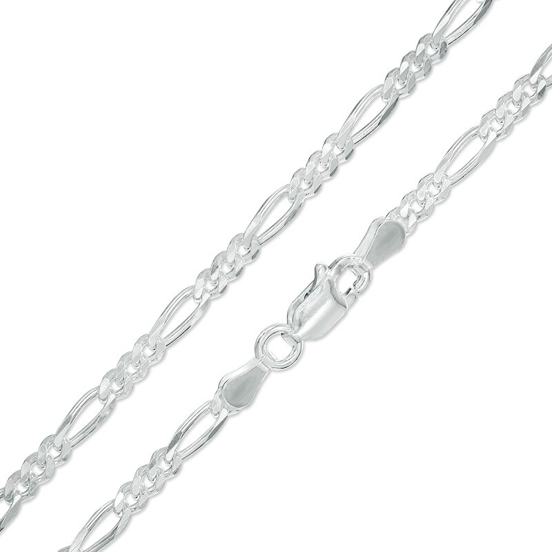 Child's 080 Gauge Figaro Chain Necklace in Sterling Silver - 16"