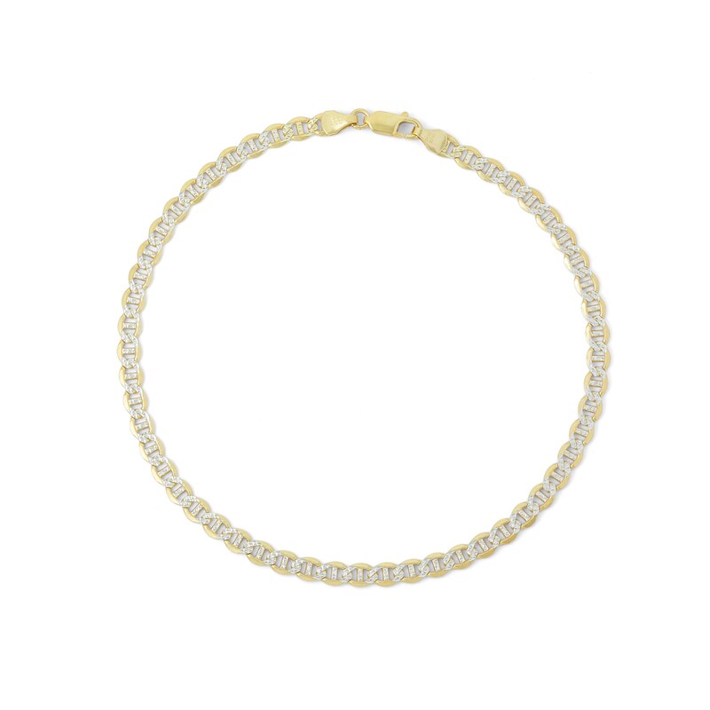 Main Image 2 of Made in Italy 100 Gauge Mariner Chain Anklet in 14K Gold Bonded Sterling Silver - 11"