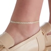 Thumbnail Image 3 of Made in Italy 100 Gauge Mariner Chain Anklet in 14K Gold Bonded Sterling Silver - 11"