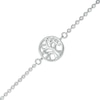 Thumbnail Image 1 of Family Tree Disc Anklet in Sterling Silver -10"