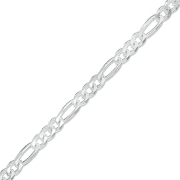 100 Gauge Figaro Chain Anklet in Sterling Silver - 11"
