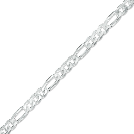 100 Gauge Figaro Chain Anklet in Sterling Silver - 11"