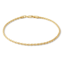 10K Gold 4.9mm 7.25 Double Rope Bracelet