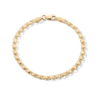 Child's Heart Chain Bracelet in 10K Solid Gold - 5.5"