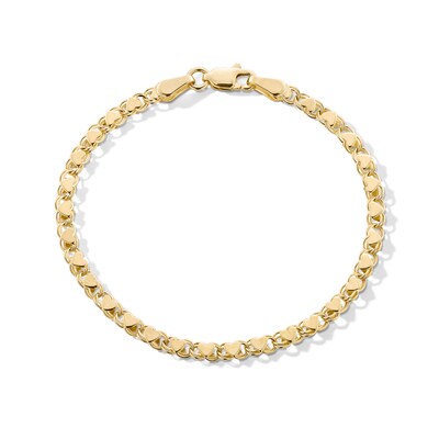 Child's Heart Chain Bracelet in 10K Solid Gold - 5.5"