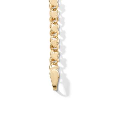 Child's Heart Chain Bracelet in 10K Solid Gold - 5.5"