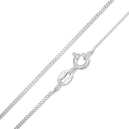 Made in Italy 030 Gauge Curb Chain Necklace in Sterling Silver - 18&quot;