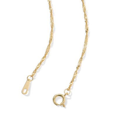 10K Solid Gold Singapore Chain - 16"