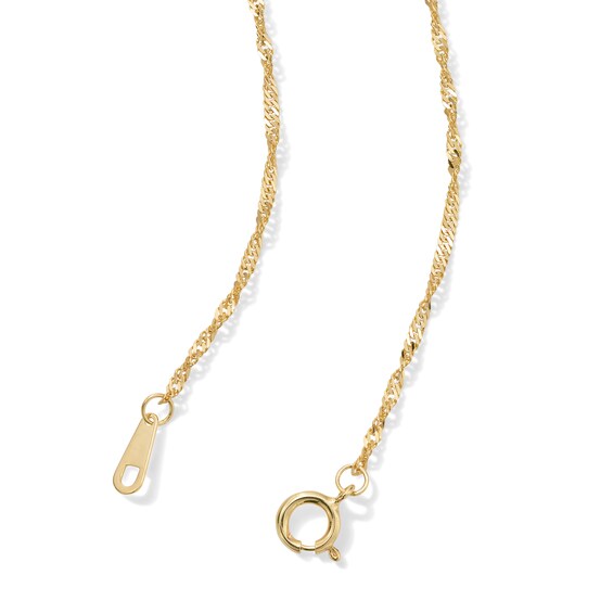 10K Solid Gold Singapore Chain - 16"