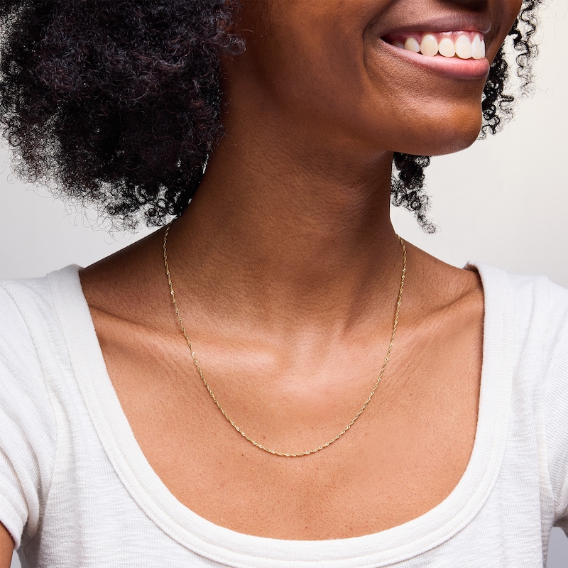 Main Image 2 of 10K Solid Gold Sigapore Chain - 20"