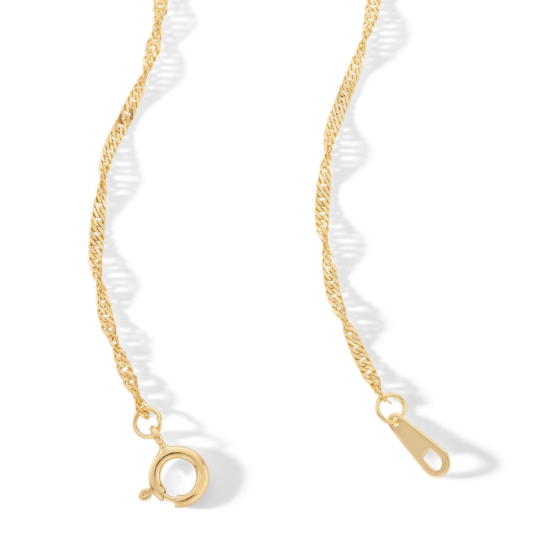 Main Image 4 of 10K Solid Gold Sigapore Chain - 20"