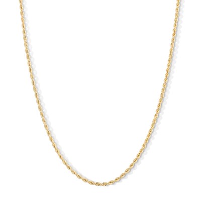 14K Hollow Gold Rope Chain - 18"