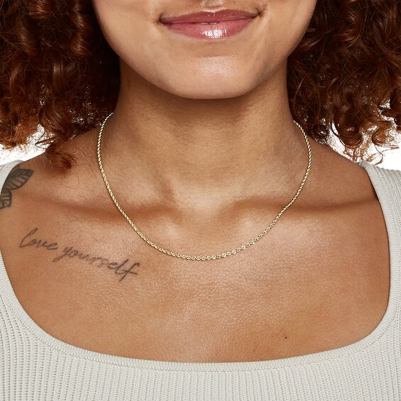 14K Hollow Gold Rope Chain - 18"
