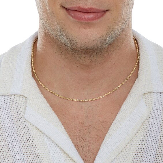 14K Hollow Gold Rope Chain - 18"
