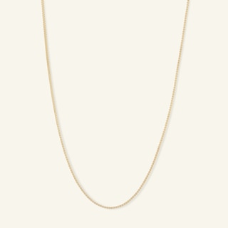 050 Gauge Box Chain Necklace in 14K Solid Gold - 20"
