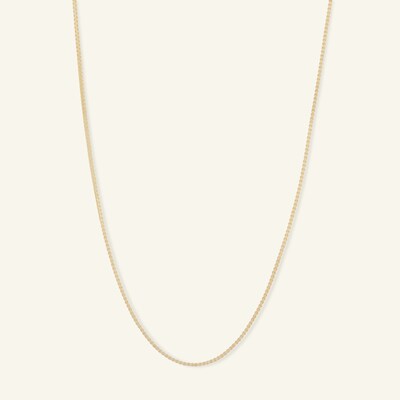 050 Gauge Box Chain Necklace in 14K Solid Gold - 20"