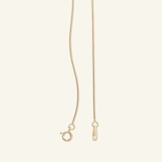050 Gauge Box Chain Necklace in 14K Solid Gold - 20"