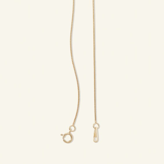 050 Gauge Box Chain Necklace in 14K Solid Gold - 20"