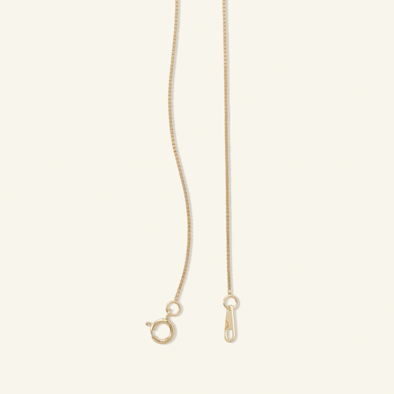 050 Gauge Box Chain Necklace in 14K Solid Gold - 20