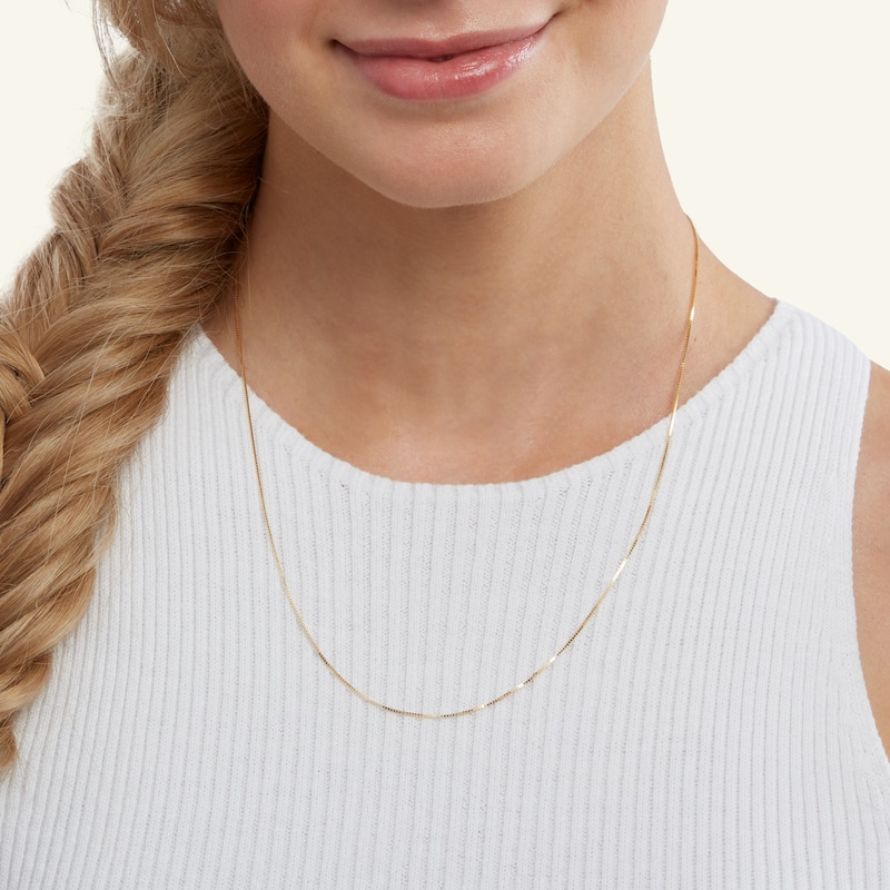 Main Image 3 of 050 Gauge Box Chain Necklace in 14K Solid Gold - 20"