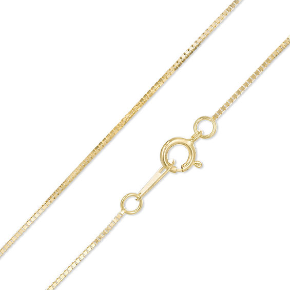 050 Gauge Box Chain Necklace in 14K Gold - 16"