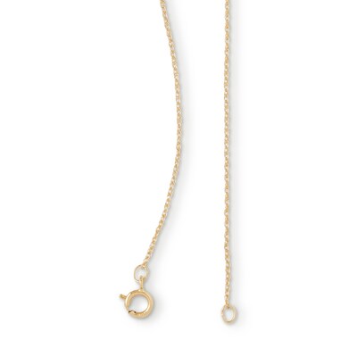 10K Semi-Solid Gold CZ Frame Pendant - 17"