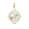 Thumbnail Image 0 of Cubic Zirconia Our Lady of Guadalupe Diamond-Cut Necklace Charm in 10K Two-Tone Gold