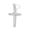 Thumbnail Image 0 of Diamond-Cut "X" Rope Cross Charm in Sterling Silver