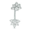 Thumbnail Image 1 of Solid Stainless Steel CZ Pear-Shaped Floral Belly Button Ring - 14G