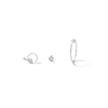 Thumbnail Image 0 of Semi-Solid Sterling Silver Crystal Three Piece Nose Ring Set - 22G