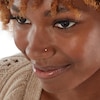 Thumbnail Image 2 of Semi-Solid Sterling Silver Crystal Three Piece Nose Ring Set - 22G