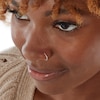 Thumbnail Image 3 of Semi-Solid Sterling Silver Crystal Three Piece Nose Ring Set - 22G