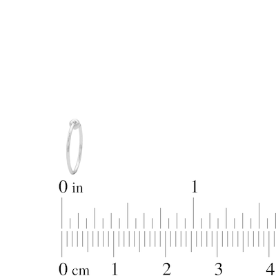 Semi-Solid Sterling Silver Crystal Three Piece Nose Ring Set - 22G