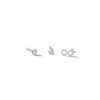 Thumbnail Image 0 of Semi-Solid Sterling Silver Crystal and Infinity Three Piece Nose Stud Set - 22G