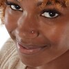 Thumbnail Image 1 of Semi-Solid Sterling Silver Crystal and Infinity Three Piece Nose Stud Set - 22G