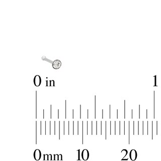 Semi-Solid Sterling Silver Crystal and Infinity Three Piece Nose Stud Set - 22G