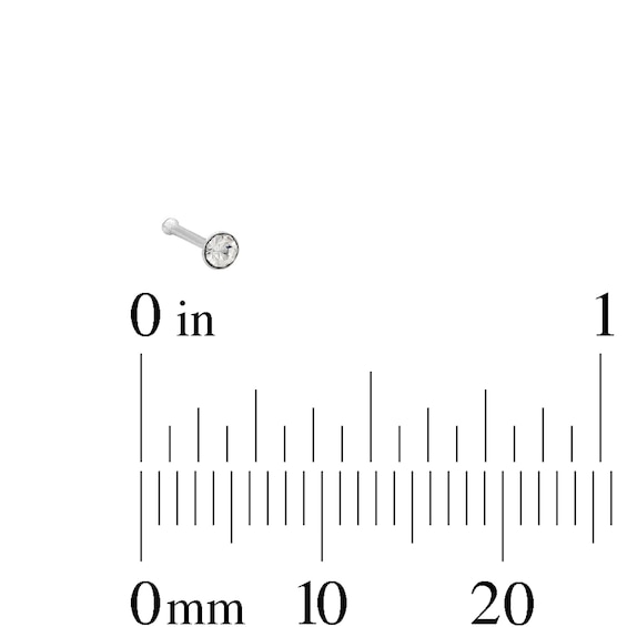Semi-Solid Sterling Silver Crystal and Infinity Three Piece Nose Stud Set - 22G