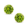 Thumbnail Image 0 of 8mm Simulated Peridot Solitaire Stud Earrings in 10K Gold