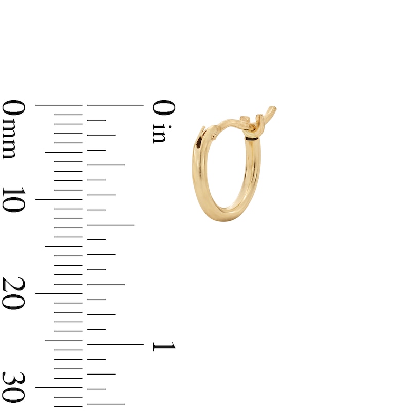 Main Image 2 of Child's 10mm Hoop Earring in 14K Gold