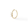 Thumbnail Image 0 of 020 Gauge Cubic Zirconia Three Stone Nose Ring in 14K Solid Gold - 5/16"
