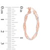 Thumbnail Image 2 of Diamond-Cut Twist Hoop Earrings in 10K Rose Gold