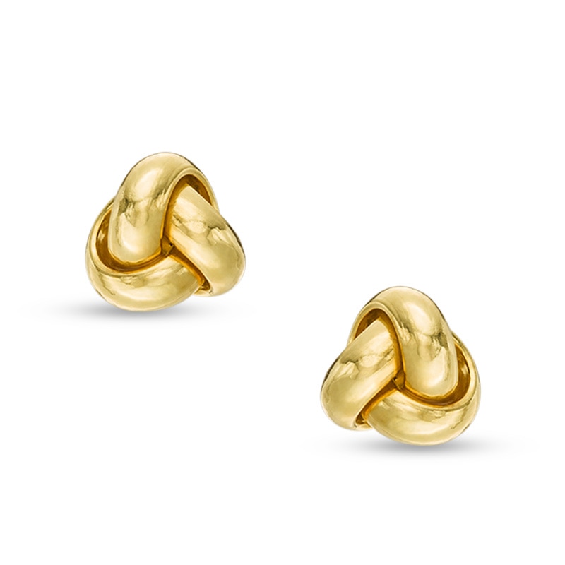 Made in Italy Small Love Knot Stud Earrings in 14K Gold