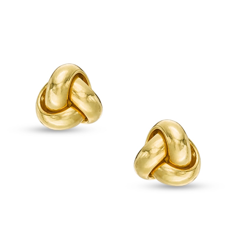 Main Image 1 of Made in Italy Small Love Knot Stud Earrings in 14K Gold