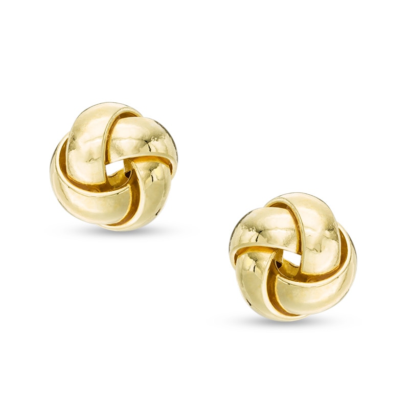 Made in Italy Large Love Knot Stud Earrings in 14K Gold