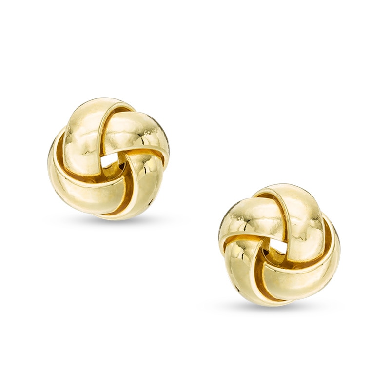 Made In Italy Large Love Knot Stud Earrings In 14k Gold Banter