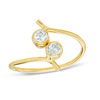 Cubic Zirconia Bypass Toe Ring in 10K Gold