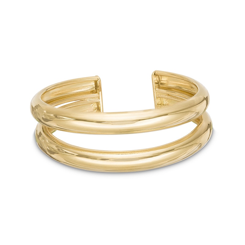 10K Tube Gold Double Row Cuff Midi/Toe Ring